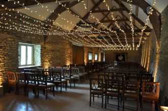 Caswell House Multi Swag Fairy Lights and Uplighting