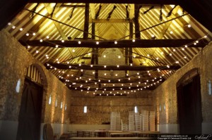 Festoon Lights for a Barn Wedding