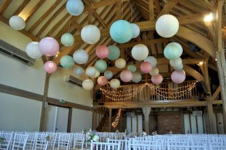 Pastel Paper Lantern Canopy