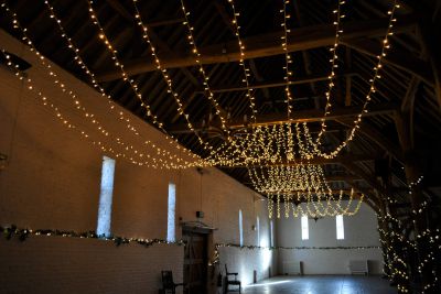 Ufton Court Double Gathered Fairy Light Canopy