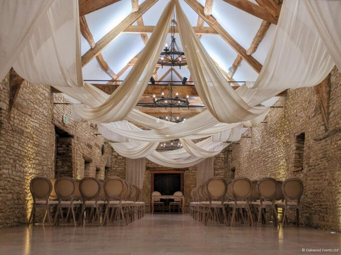 Dramatic drapes at Caswell House