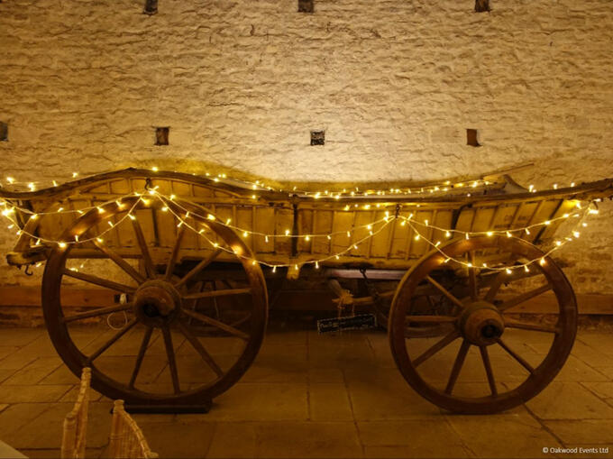 Cogges Manor Farm cart fairy lights