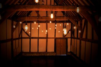 Gorgeous Edison Bulb Canopy at Loseley Park