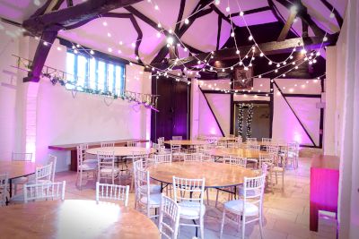 Festoons and Pink Uplighting