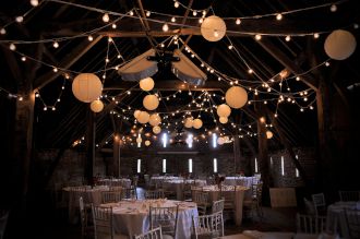 Stonehill House Festoon Lights and Paper Lanterns