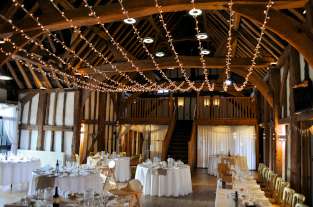 Single Swag Fairy Light Canopy at the Tudor Barn