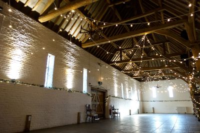 Ufton Court Festoon Loops and White Uplighting