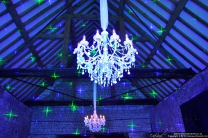 Glowing Chandeliers in UV Light