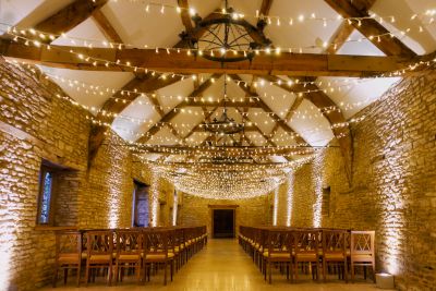Widthways Fairy Light Canopy at Caswell House, Witney
