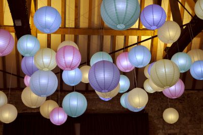 Multi Colour Paper Lantern Canopy