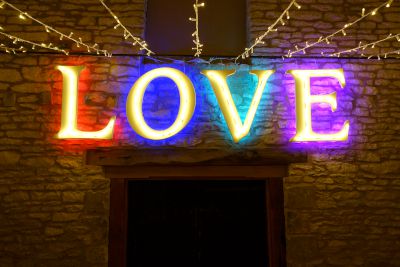 Backlit Neon Love Letters