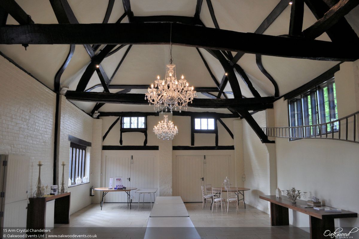 Chandelier Hire Oakwood Events 15 Arm Crystal Chandeliers