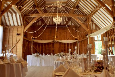 Ivory Chandelier with Fairy Light Star