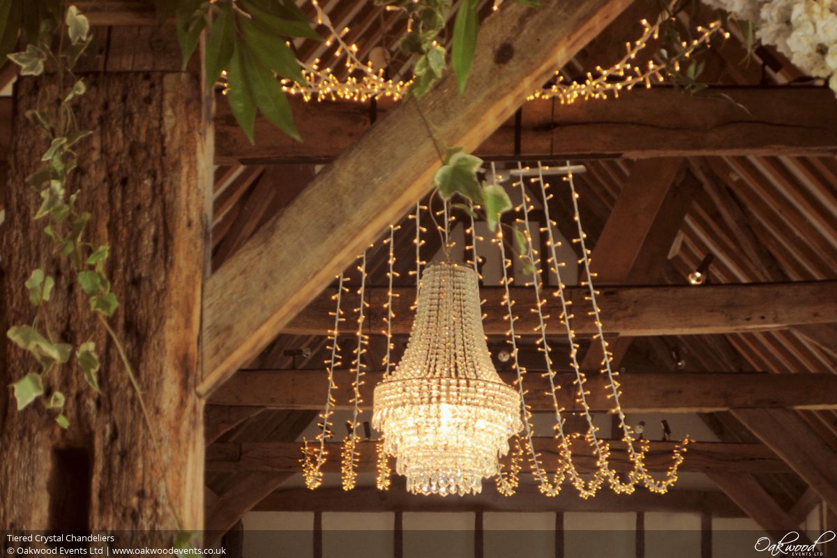 Chandelier Hire Oakwood Events Tiered Crystal Chandeliers