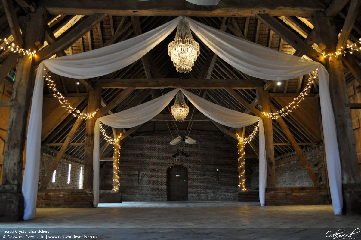 Chandelier Hire Oakwood Events Tiered Crystal Chandeliers