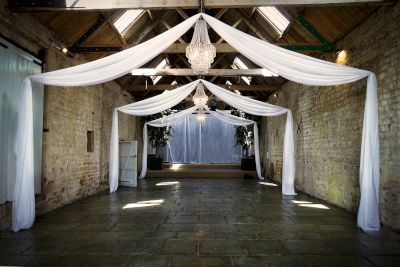 Up and Over Drapes with Chandeliers