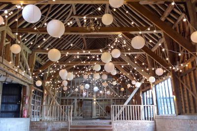 Festoons with White Paper Lanterns