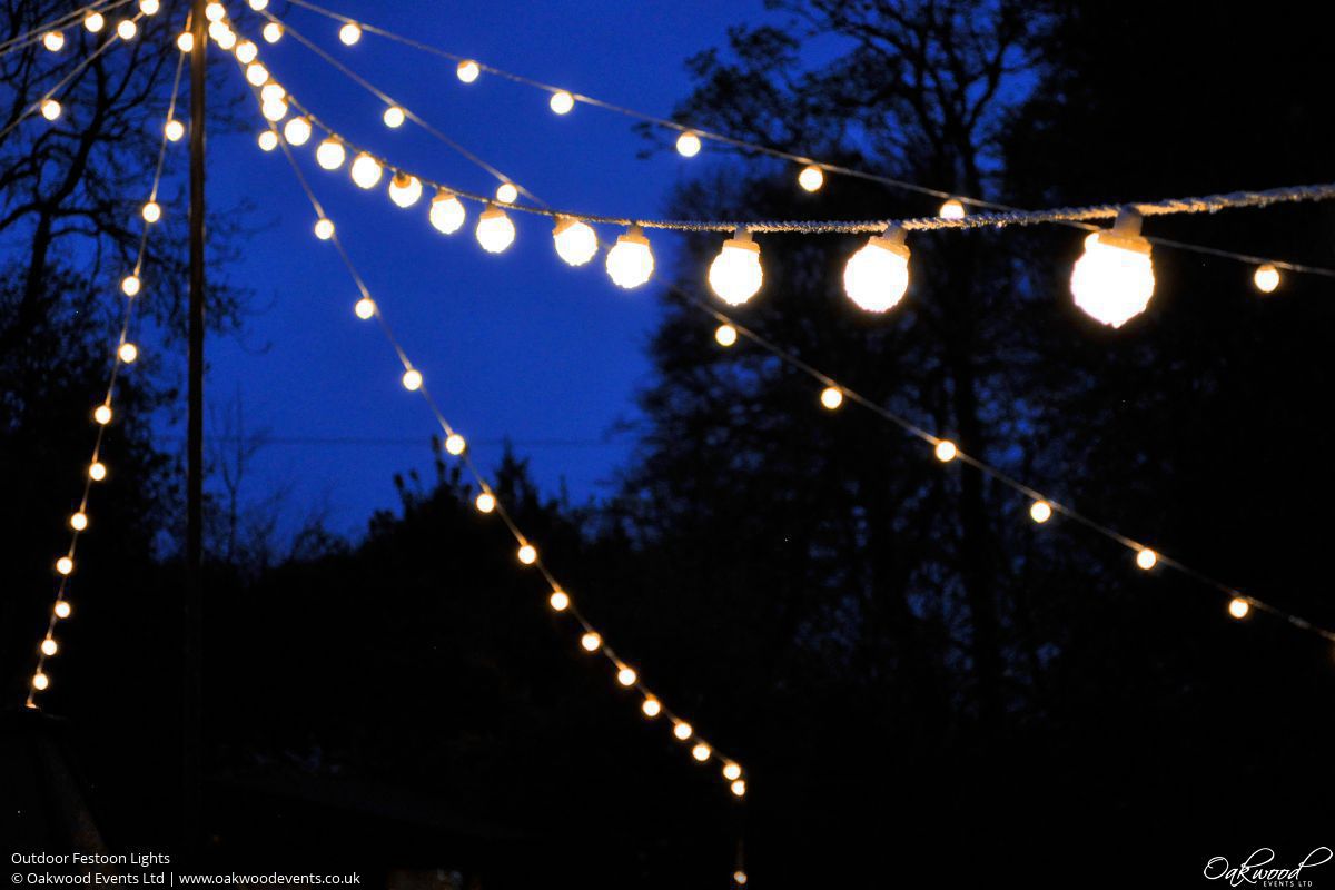 outdoor lighting hire oakwood events festoon light canopy