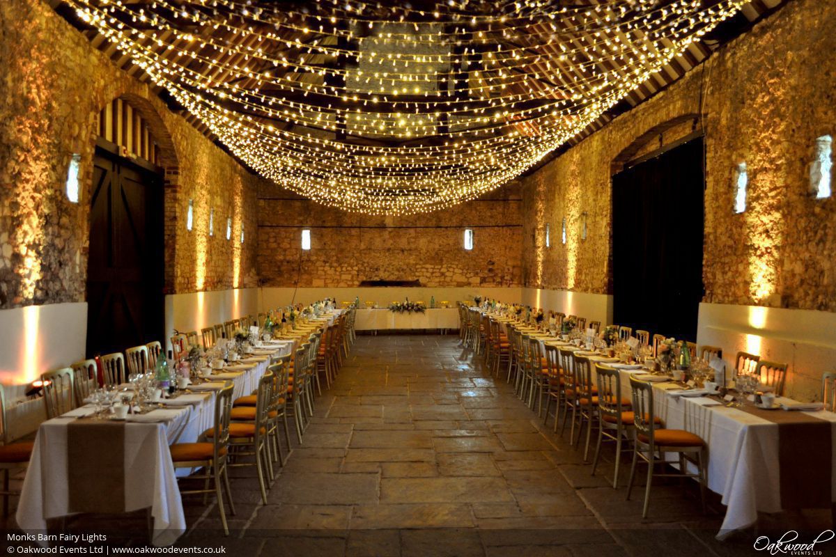 Monks Barn Wedding Lighting | Oakwood Events