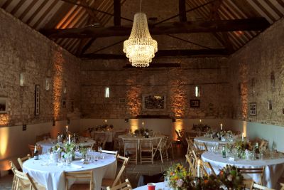 Monks Barn Wedding Chandeliers
