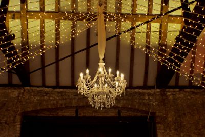 Monks Barn Wedding Chandeliers
