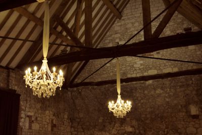 Monks Barn Wedding Chandeliers